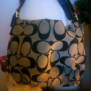 Coach Black Jacquard Bag